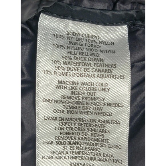 Calvin Klein Vest Womens Small Black Down Puffer Quilted Chevron Gold Zippers - Picture 4 of 10